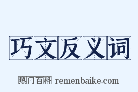 巧文反义词是什么意思的图片